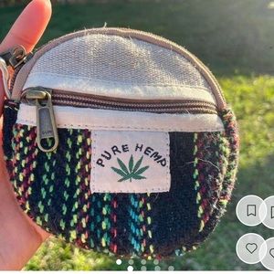 Vintage hemp wristlet